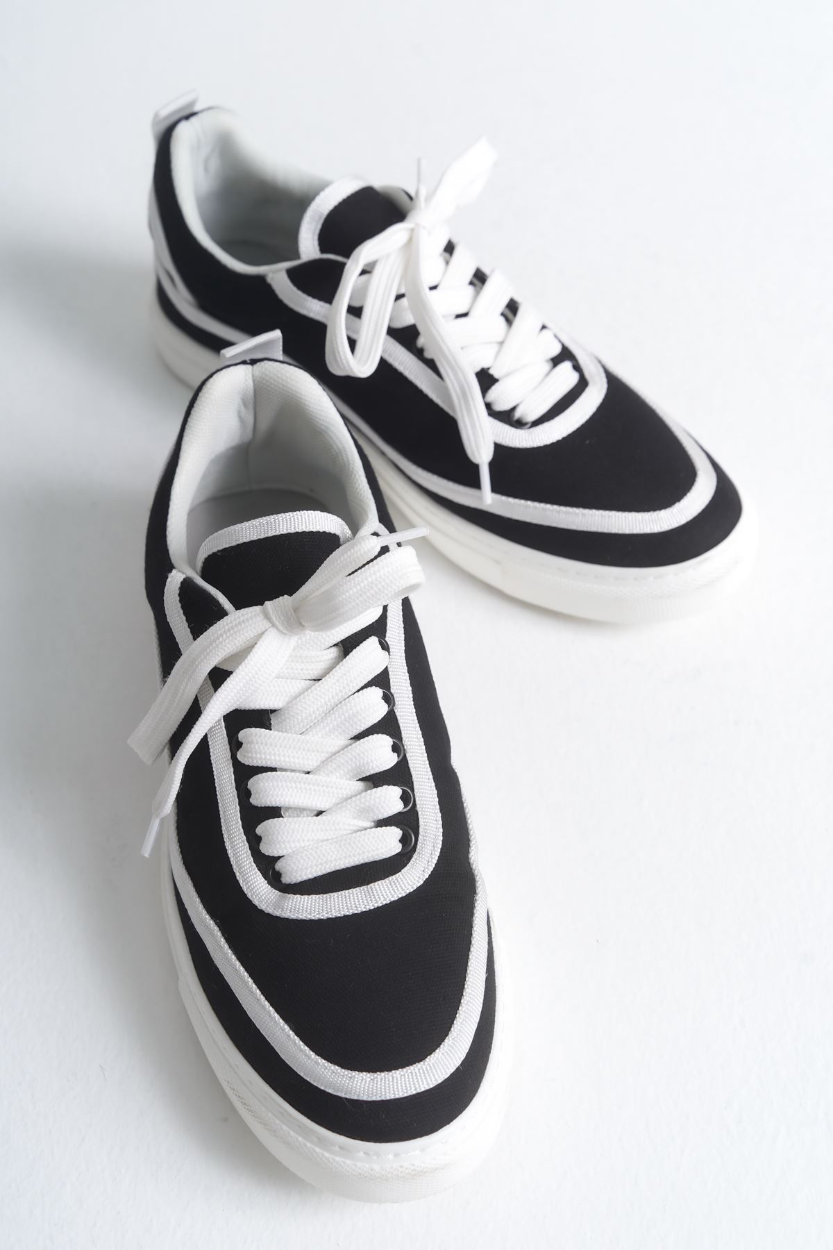 RS625 - Keten Erkek Spor Ayakkabı SİYAH - BEYAZ