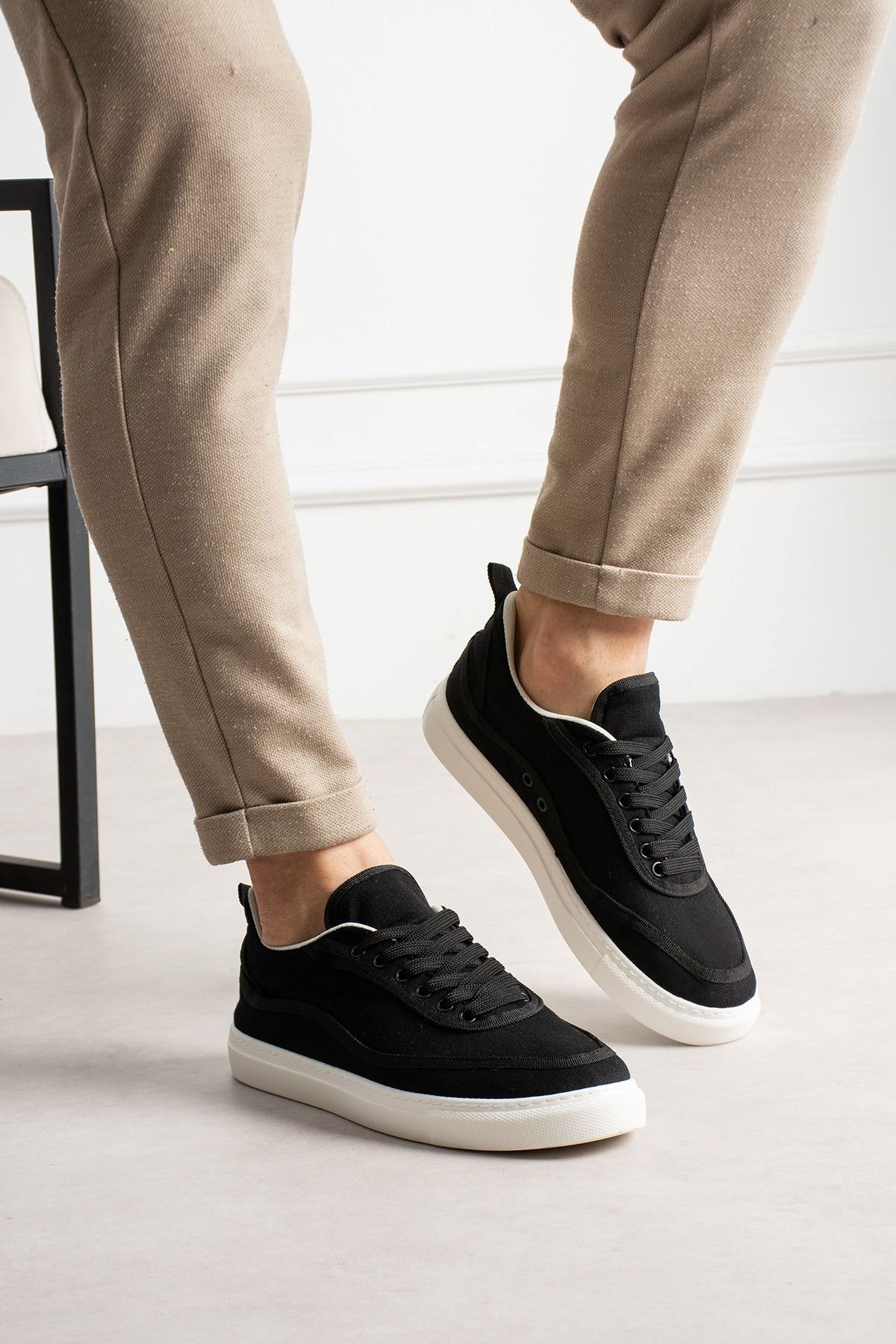 RS625 - Keten Erkek Spor Ayakkabı SIYAH/SIYAH