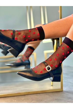 Baret Taşlı Kısa Topuklu Kadın Ayakkabı Simi