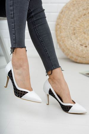 Beyaz Cody Kısa Topuklu Kadın Ayakkabı