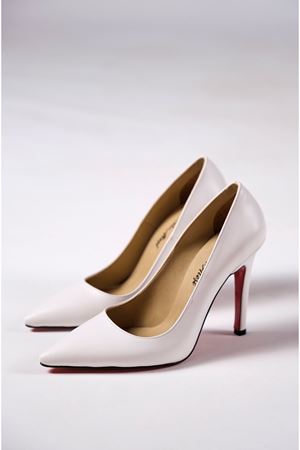 Beyaz Kadın İnce Topuklu Ayakkabı Stiletto Yoshi
