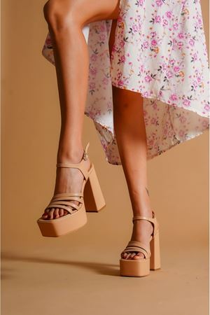 Nude Jewel Biyeli Tasarım Platform Kadın Ayakkabı