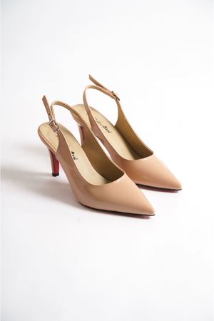 Nude Rugan Kadın Özel Tasarım Topuklu Ayakkabı Stiletto Nelly