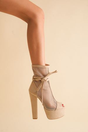 Parisa Süet Yüksek Topuklu Ayakkabı