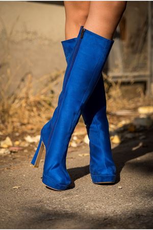 Sax Lilys Süet Topuklu Çizme