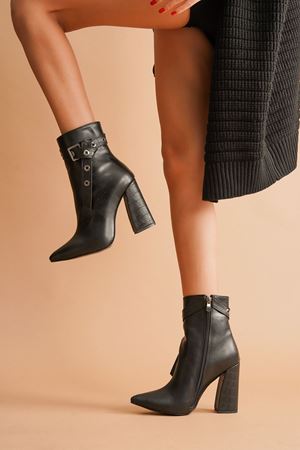 Siyah Cristina Topuklu Kadın Bot