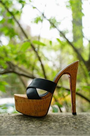 Siyah Oscar Mantara Yüksek Topuklu Kadın Ayakkabı