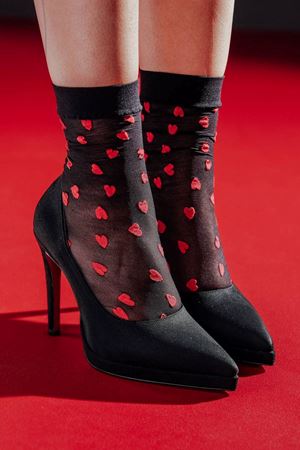 Siyah Süet Kısa Platformlu Kadın İnce Topuklu Ayakkabı Nicola