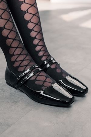 Siyah Çift Baretli Rugan Kadın Babet Almina