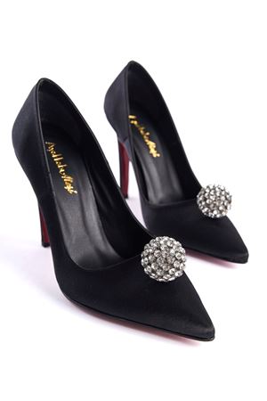 Siyah Taşlı Toka Detaylı Kadın Stiletto Wanda