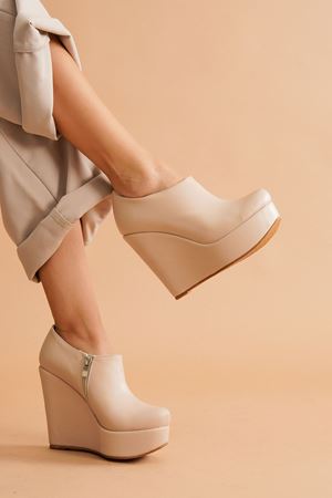 Ten Abaco Cilt Dolgu Topuklu Kadın Bot D-55