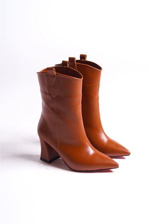 Taba Tasarım Kadın Bot Alçak Topuklu Ayakkabı Berry