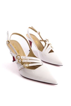 Üç Tokalı Rugan Sivri Burun Kadın Stiletto Royal