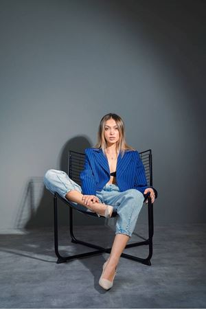 Bej Kot Tasarım Tokalı Kadın Topuklu Ayakkabı Niola