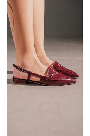 Bordo Rugan Sivri Burunlu Kadın Babet Torina