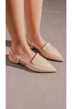 Nude Rugan Sivri Burunlu Kadın Babet Torina