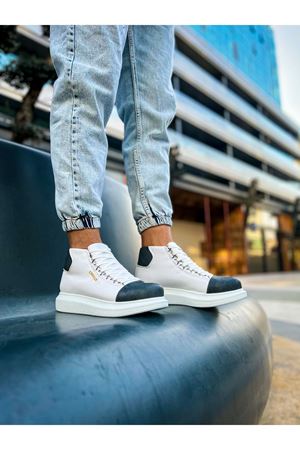 CH258 - GBT Roma Colourful Erkek Bot BEYAZ/ANTRASIT