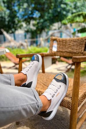 CH251 - GBT Mirror Furry Erkek Ayakkabı BEYAZ/ANTRASIT