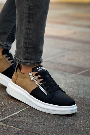 RS601 - Lüx Süet Erkek Ayakkabı Sıyah/Vızon